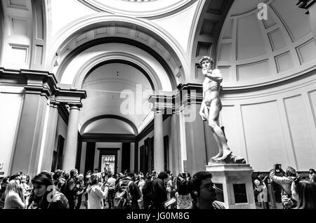 Il David di Michelangelo all Accademia di Firenze Museo Foto Stock