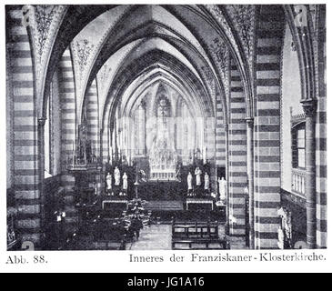 Franziskanerkloster an der Oststraße Ecke Immermannstraße a Düsseldorf, 1853 bis 1856, Klosterbruder Paschalis Gratze, Inneres der Franziskaner-Klosterkirche Foto Stock