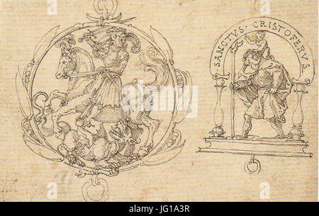 Dürer, Albrecht - San Giorgio e San Cristoforo - Hamburger Kunsthalle Foto Stock