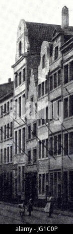 Düsseldorf Giebelhäuser mit dem Giebelhaus Mühlenstraße 18 28niedriges Haus mit Treppengiebel29 Foto Stock