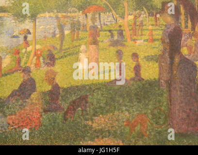 Georges Seurat Onu dimanche après-midi à l'Île de la Grande Jatte Foto Stock