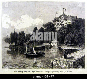 Das Schloss auf der Insel Mainau von Weber Foto Stock