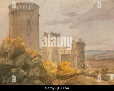 Dessin Château de Coucy Rempart 011 Foto Stock