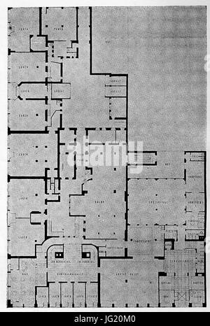 Hugo Schmölz (geb. 21. Januar 1879 a Sonthofen; gest. . Aprile 1938 in Köln), Düsseldorf, Breidenbacher Hof, Grundriss Foto Stock