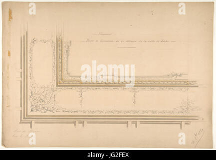 Jules-Edmond-Charles Lachaise, Design per la decorazione del soffitto nella residenza del Duc de Massa sulla rue de la Boétie, Parigi Foto Stock