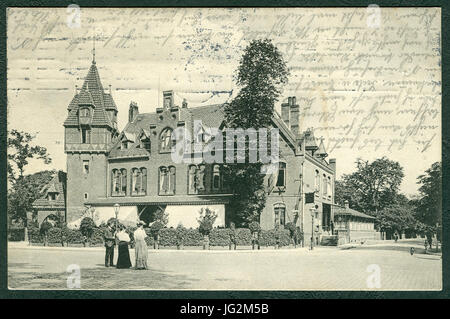 Karl F. Wunder PC 0101 Hannover. Städt. Waldwirtschaft Pferdeturm. Inh. Eduard Bock. Bildseite Foto Stock