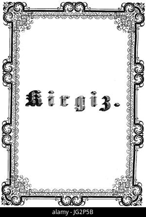 Kirgiz grafika tytułowa Foto Stock