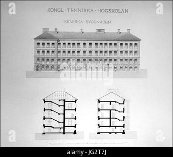 Kongl. Tekniska Högskolans kemiska byggnad, Drottninggatan 95 Foto Stock