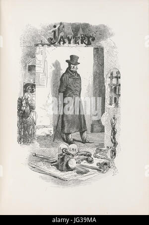 Gustave Brion, Javert, 1862 - Les Misérables, G. Routledge e figli Foto Stock