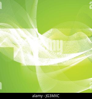 Abstract bright green linee ondulate disegno vettoriale Illustrazione Vettoriale