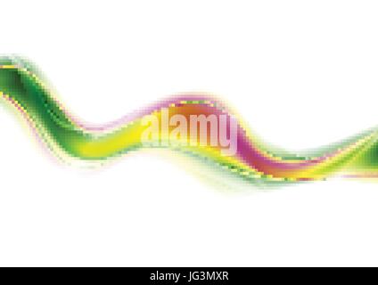 Abstract sfocata onda colorate su sfondo bianco. Vector design luminoso Illustrazione Vettoriale