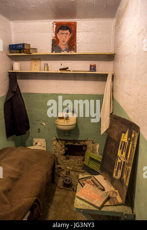 Cella di frank morris, cell 138, la prigione di Alcatraz, Stati Uniti Penitenzieria, Isola di Alcatraz a San Francisco Bay, San Francisco, California Foto Stock