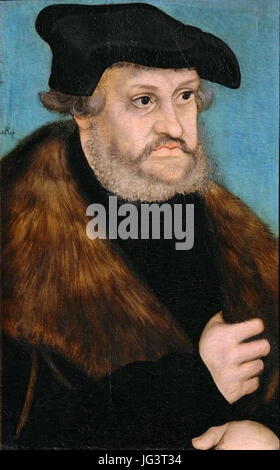 Lucas Cranach I. - Friedrich III., der Weise, Kurfürst von Sachsen (DHM) Foto Stock