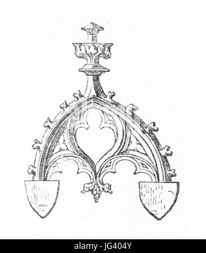 MZK 001 Nr 10 Charakteristik der Baudenkmale Böhmens - Fig. 47 Brückenturm Prag - Maßwerk Foto Stock