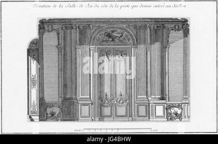 Palais-Royal camere per la Duchessa di Orléans - Sala Carte, sezione trasversale - Diderot's Encyclopédie - Dover ristampare 1995 Foto Stock