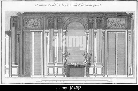 Palais-Royal camere per la Duchessa di Orléans - Salon, sezione longitudinale - Diderot's Encyclopédie - Dover ristampare 1995 Foto Stock