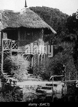 Parc del Laberint d Horta - isola d amore - cabina Foto Stock