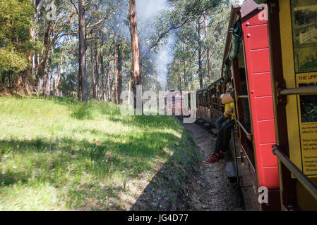 Treno a Vapore Puffing Billy - Melbourne Foto Stock