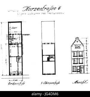 Paolo Sültenfuß, Das Düsseldorfer Wohnhaus bis zur Mitte des 19. Jahrhunderts (Diss. TH Aachen), 19 , Abb. 26 Kurzestraße 6 Foto Stock