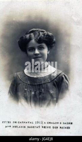 Mélanie Sagetat Reine des reines du Carnaval de Chalon-sur-Saäne 1912 Foto Stock