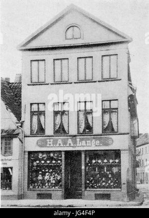 Pelze und Hüte H. A. A. Lange, Brema, 1871 Foto Stock