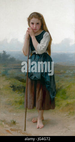Petite bergère, da William Bouguereau Foto Stock