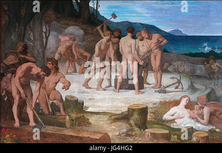 Pierre Puvis de Chavannes 1863 Le travail Musée de Picardie Foto Stock