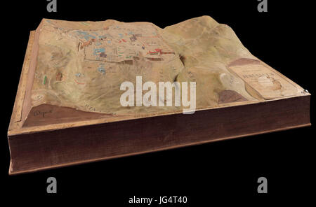 Rilievo del piano de Jérusalem et de ses dintorni d'après les plans de Wilson, Schick, V.Guérin, ecc. - Construit par Ch.Muret-copia anteriore Foto Stock