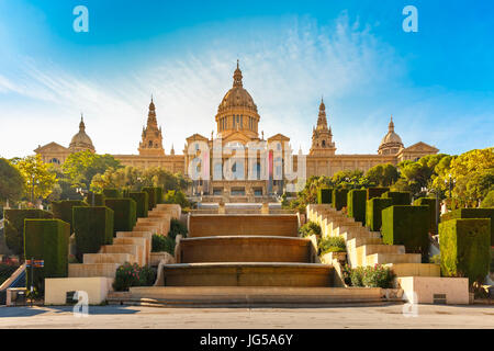 Piazza di Spagna o Plaça de Espanya, Barcellona, Spagna Foto Stock