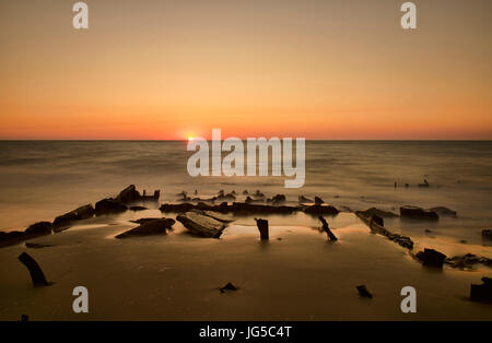 Bel tramonto, Morondava, Madagascar Foto Stock