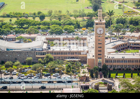 Gli edifici del Parlamento europeo nel centro della città di Nairobi, Kenya, Africa orientale Foto Stock