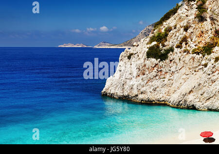 Spiaggia Kaputas, costa mediterranea, Turchia Foto Stock