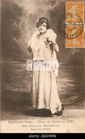 Reine des reines du Carnaval de Chalon-sur-Saône 1923 Foto Stock