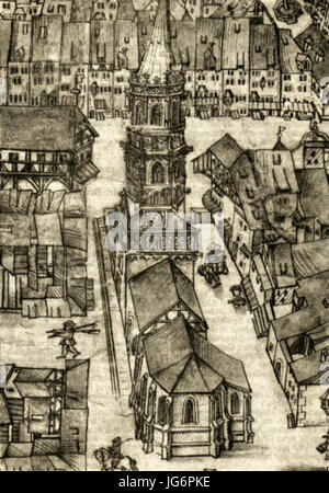 Rottweil Pürschgerichtskarte Kapellenkirche Foto Stock