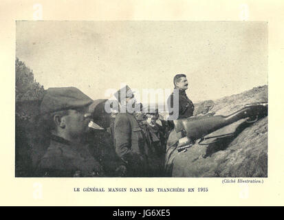 Mangin-dans les tranchées en 1915 Foto Stock