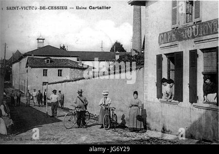 San Vittore-de-Cessieu,usine Cartallier, 1910, p231 de L'Isère les 533 comuni - il cliché di un G, La-Tour-du-Pin Foto Stock