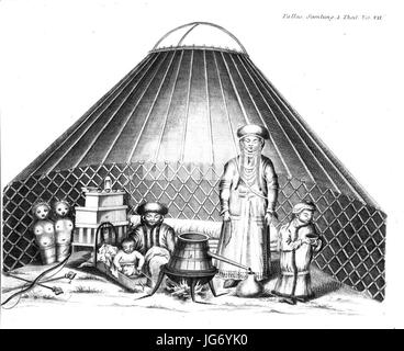 Sammlungen historischer Nachrichten über die mongolischen Völkerschaften - famiglia mongola 2 Foto Stock