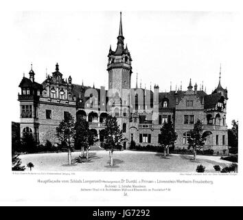 Schloß Langenzell in Neckargemünd, Architekt L. Schäfer, Mannheim, älterer Teil v. Mythus & Bluntschli , Frankfurt a. M., Tafel 51, Kick Jahrgang ho Foto Stock