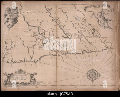 Mapa da Província da Paraiba Foto Stock