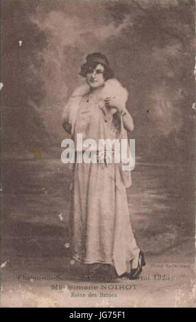 Simone Noirot Reine des reines du Carnaval de Chalon-sur-Saäne 1923 Foto Stock