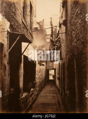 Baraccopoli in Glasgow 1871 Foto Stock