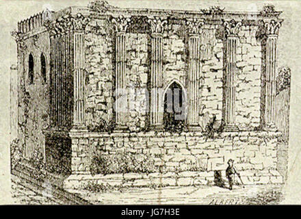Il Templo romano de Évora 1870 Foto Stock