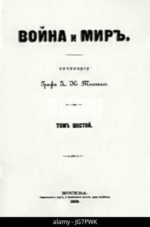 Tolstoj - Guerra e Pace - La prima edizione 1869 Foto Stock