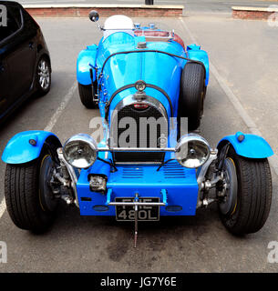 Bugatti, racing, auto nel parcheggio auto, Norfolk, Inghilterra, Regno Unito Foto Stock