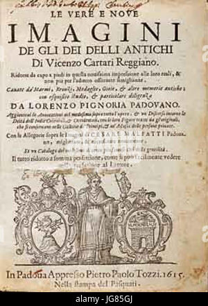 Vincenzo Cartari - Le vere e nove imagini de gli dei delli antichi 1615 Foto Stock