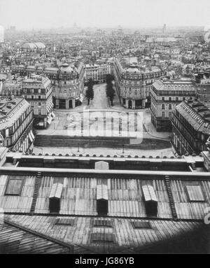 Vista su Place de l'Opéra dalla parte superiore dell'Opéra c1870 - Leniaud 2003 p48 Foto Stock