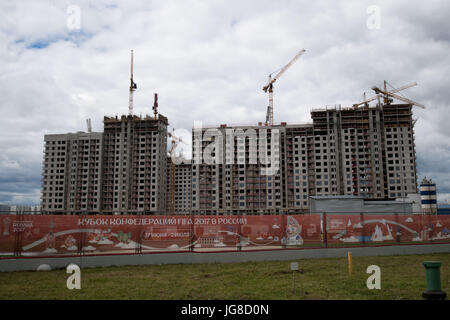 Vista di un sito in costruzione a Mosca, Russia, 20 giugno 2017. Foto: Marius Becker/dpa Foto Stock