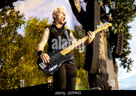 Green Day effettuando in corrispondenza di Barclaycard British Summertime in Hyde Park Foto Stock