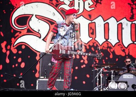 Dannati effettuando in corrispondenza di Barclaycard British Summertime in Hyde Park Foto Stock