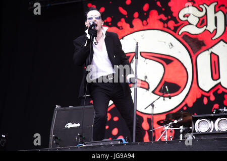 Dannati effettuando in corrispondenza di Barclaycard British Summertime in Hyde Park Foto Stock